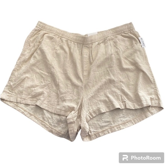 NWT OLD NAVY HIGH RISE LINEN BLEND SHORTS FOR WOMEN- 3.5” inch inseam - Picture 1 of 5